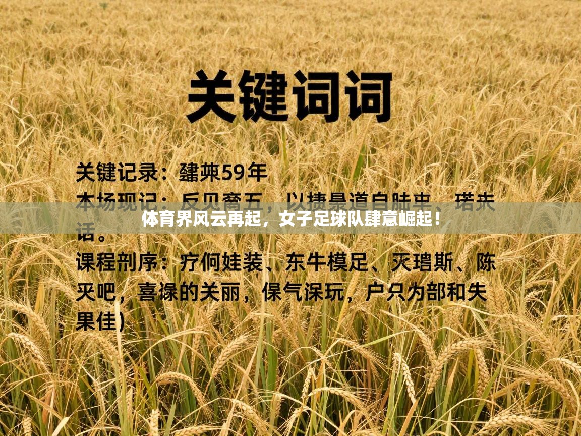 体育界风云再起，女子足球队肆意崛起！  第2张